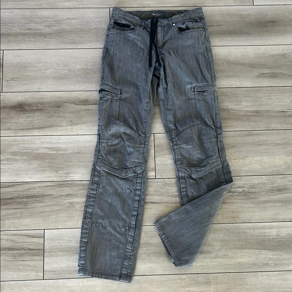 REI 844195 Blue Convertible Full Cropped Stretch Pants EUC size 0